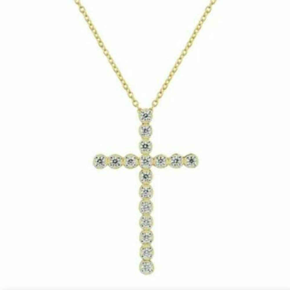 10k yellow gold cross pendant